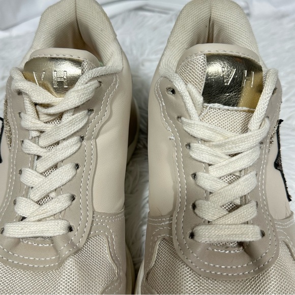 Vintage Havana Womens Sneakers 7 Blush Beige Sparkle Star Fashion Comfort Shoes - Picture 6 of 15